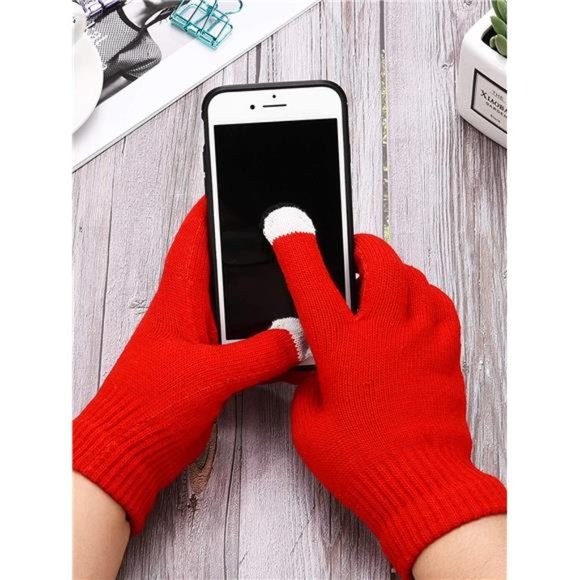 Pangda 12 Pairs Touchscreen Gloves Stretch Knitted Texting Gloves Warm Windproof